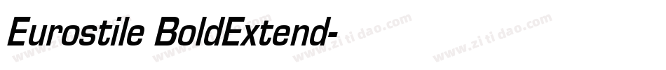 Eurostile BoldExtend字体转换